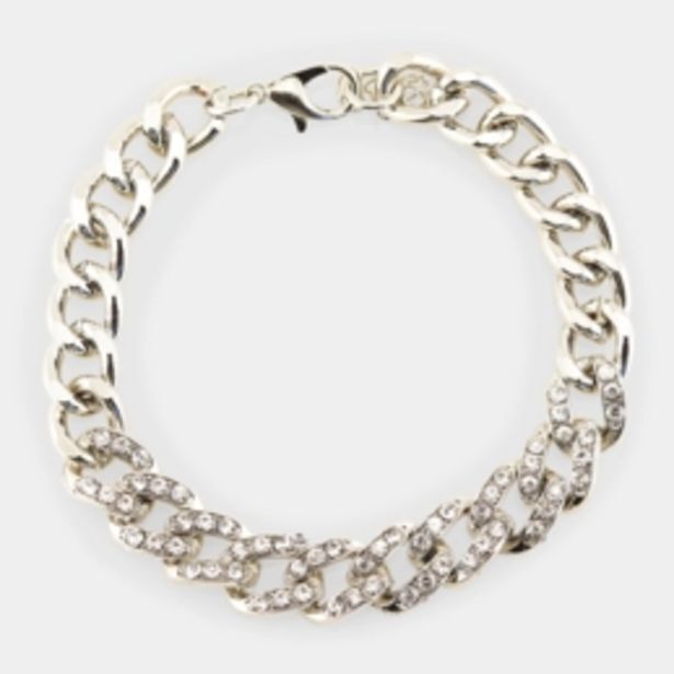 Mkm silver iced out link bracelet offer at Markham