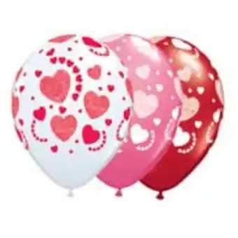 11inch latex etched hearts