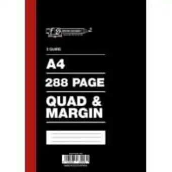 CNA A4 counter book 288 page 3 quire quad & margin offer
