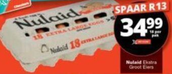Checkers Nulaid Extra Large Eggs 18 per Pack offer
