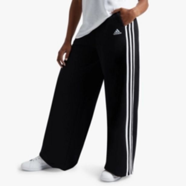 Women's adidas 3stripes wide leg black pants offer at Totalsports