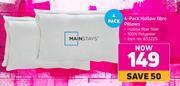 Game Mainstays 4 pack hollow fibre pillows offer