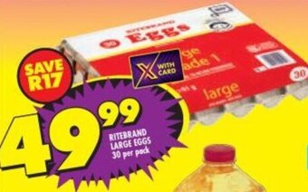 Shoprite Ritebrand Large Eggs 30 per pack offer