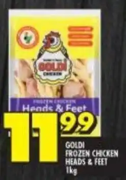 Shoprite Goldi Frozen Chicken Heads & Feet 1kg offer