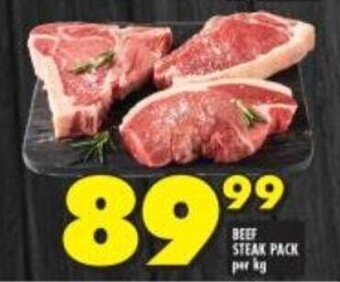 Shoprite Beef Steak Pack per kg offer