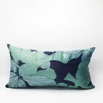 Whitehouse Home.life luxe collection duck egg forest leaf scatter cushion (30 x 55cm) offer