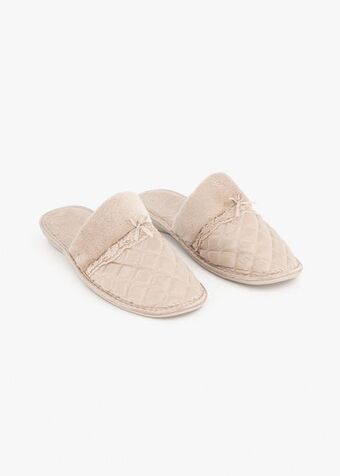Woolworths Quilted satin mule slippers offer