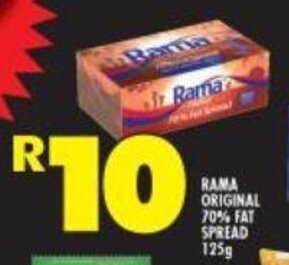 Shoprite Rama Original 70% Fat Spread 125g offer