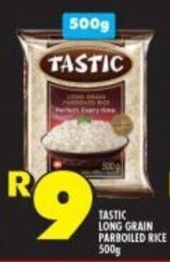 Shoprite Tastic Long Grain Parboiled Rice 500g offer
