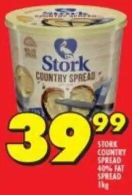 Shoprite Stork Country 40% Fat Spread 1kg offer