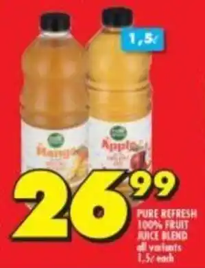 Pure Refresh 100% Juice Blend all variants 1,5L