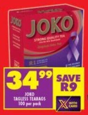 Joko Tagless Teabags 100 per pack