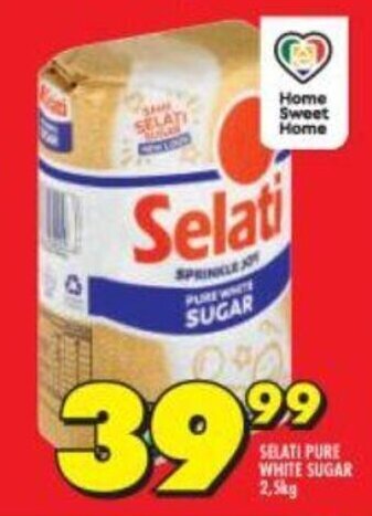 Shoprite Selati Pure white Sugar 2.5kg offer