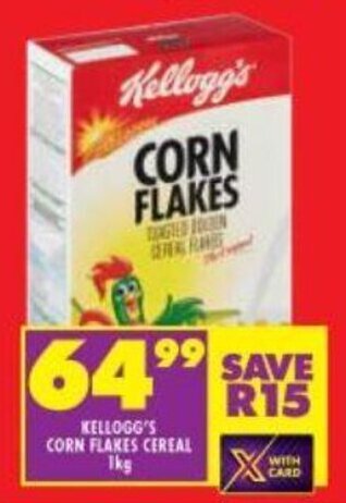 Shoprite Kellogg's Corn Flakes Cereal 1kg offer