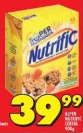 Shoprite Alpen Nutrific Cereal 900g offer