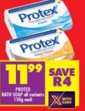 Shoprite Protex Bath Soap all variants 150g offer