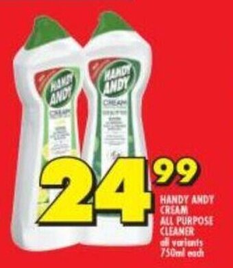 Shoprite Handy Andy Cream All Purpose Cleaner all variants 750ml offer