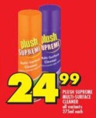 Shoprite Plush Supreme Multi-Surface Cleaner all variants 275ml offer