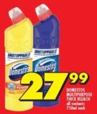 Shoprite Domestos Multipurpose Thick Bleach all variants 750ml offer