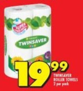 Shoprite Twinsaver Roller Towels 2 per pack offer