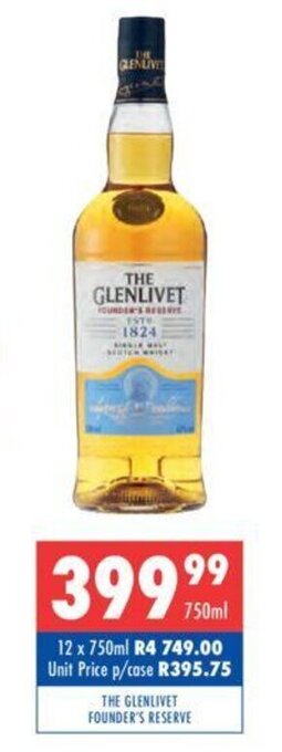 The Glenliver Founder's Reserve 750ml