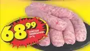 Farmstead varkbraaiwors-per kg