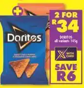 Shoprite Doritos (all variants)-for 2 x 145g offer