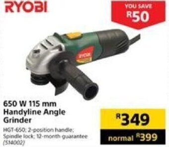 Builders Warehouse Ryobi 650W 115mm Handyline Angle Grinder offer