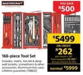 Builders Warehouse Mastercraft 166-piece Tool Set offer