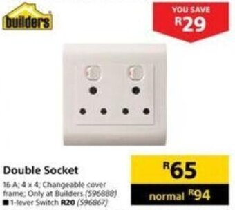 Builders Warehouse Builders Double Socket offer
