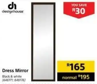 Builders Warehouse Designhouse Dress Mirror Black & White offer