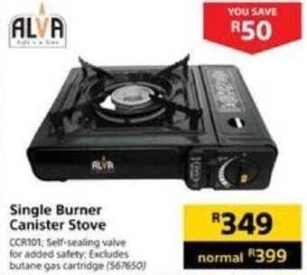 Builders Warehouse Alva Single Burner Canister Stove offer