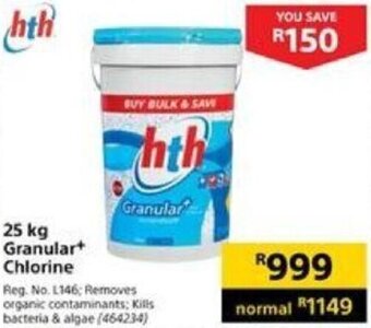 Builders Warehouse hth 25kg Granular+ Chlorine offer