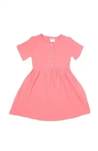 JAM Clothing Pre girls button up dress - coral offer