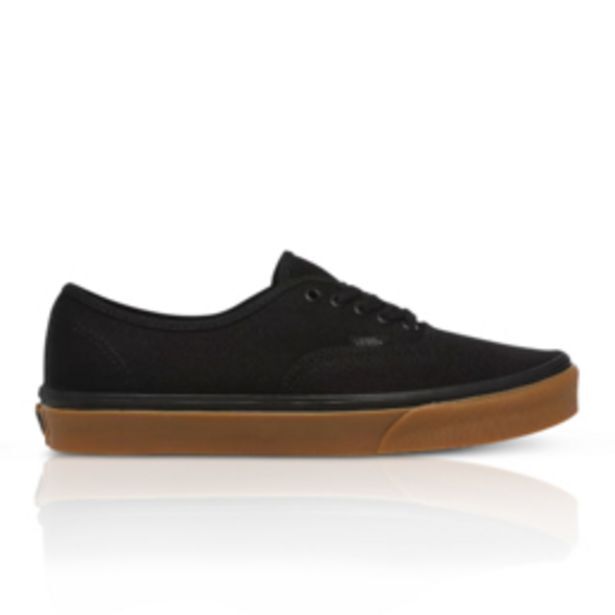 Vans men's gum authentic black sneaker offer at Sportscene