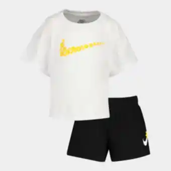 Sportscene Nike kids girls daisy black shorts set offer