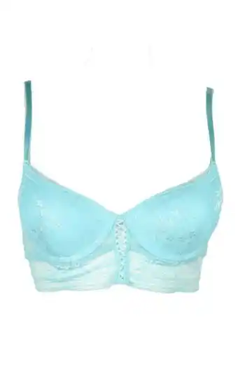 Ladies lace balconette bra - blue
