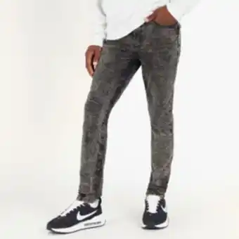 The FIX Men's dark wash crinkle super skinny jeans offer