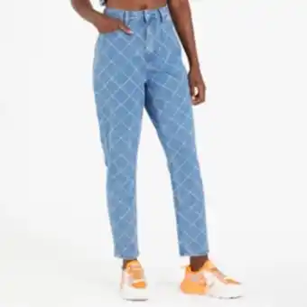 The FIX Women's medium wash cross pattern co-ord mom jeans offer