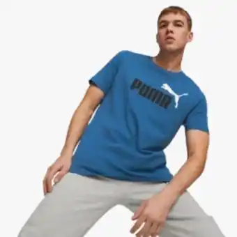Totalsports Men's puma blue essential 2colour t-shirt offer
