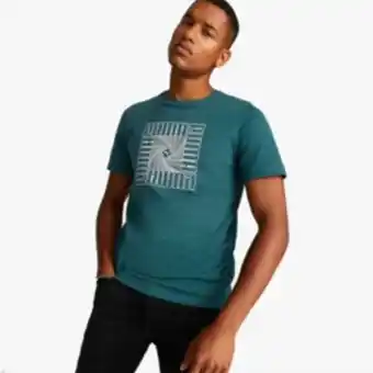 Totalsports Men's puma green reflective graphic varsity t-shirt offer