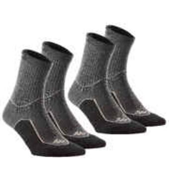 Decathlon High walking socks 2 pairs - black offer