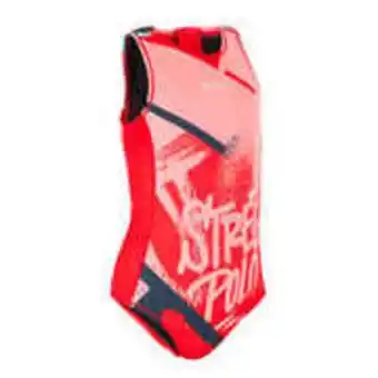 Decathlon Girl's one-piece water polo swimsuit - street red offer