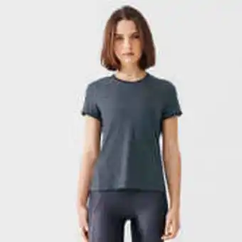 Decathlon Soft and breathable women's running t-shirt - dark grey offer