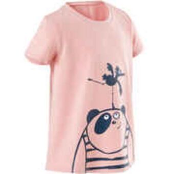 Decathlon Kids' cotton t-shirt basic - pink offer