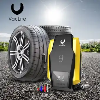 12v portable digital air compressor and tyre inflator with led light