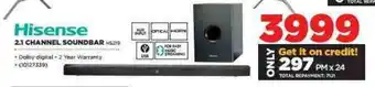 HiFi Corp Hisense - 2.1 Channel Soundbar - 10127339 offer