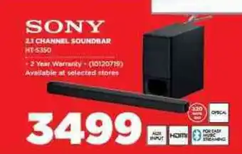HiFi Corp Sony - 2.1 Channel Soundbar - 10120719 offer