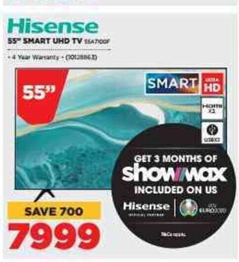HiFi Corp HIsense - 55" Smart UHD Tv - 10128863 offer