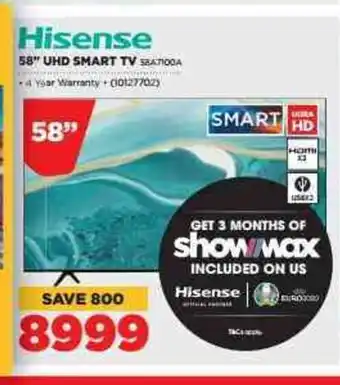 HiFi Corp Hisense - 58" UHD Smart TV - 10127702 offer